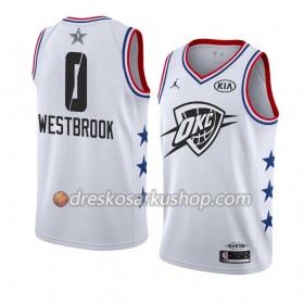 Muški NBA Dres Oklahoma City Thunder Russell Westbrook 0 2019 All-Star Jordan Brand Bijela Swingman